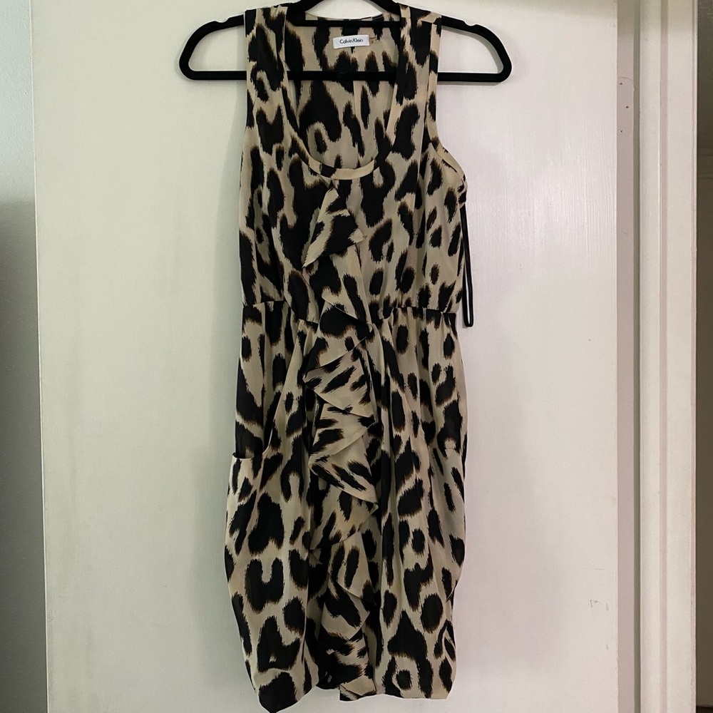 CALVIN KLEIN CHEETAH DRESS SIZE 2